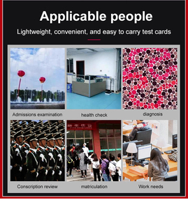 색맹 검사 책 시력 검사 기구 전문가용 색상 시력 검사 책 시력 검사 시험용 - Product Image 6