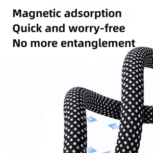 Câble en nylon USB-C à charge rapide magnétique à remontage automatique 3A 60W chargeur <span class=keywords><strong>plat</strong></span> anti-enchevêtrement de type C conducteur en cuivre pur pour <span class=keywords><strong>iPhone</strong></span> - Product Image 3