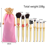 2024 Produk Terlaris 8 Pcs Desain Baru Kuas Makeup Wajah Sailor Moon Concealer Eyeliner Kuas Cukur Serat Sintetis Plastik