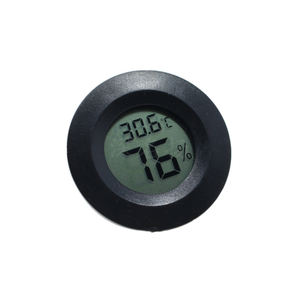 Jauge de température d'humidité <span class=keywords><strong>Thermo</strong></span> hygromètre numérique rond Mini plastique LED maison Thermomètre d'humidité numérique électronique LCD - Product Image 1