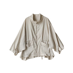 <span class=keywords><strong>เสื้อ</strong></span>โค้ทเทรนช์ผ้าลินินไลเซลล์แบบลำลองทรงหลวม รุ่น Muguyu Spring พร้อมดีไซน์ไหล่ตกและจีบระบาย ความยาวปานกลาง 260604035 - Product Image 2