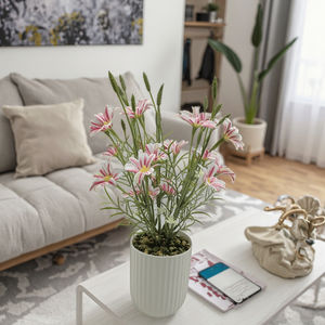 Macetas decorativas para <span class=keywords><strong>interiores</strong></span> de cerámica esmaltada moderna nórdica de fabricante directo, maceta elegante para flores <span class=keywords><strong>artificiales</strong></span> - Product Image 2