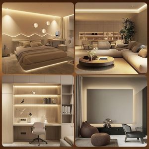 Bande lumineuse LED 13,12 pieds, blanc chaud 3000K, alimentation USB, commande tactile, éclairage de surface pour armoires - Product Image 4