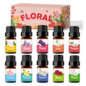 Ensemble d'huiles essentielles florales, huile parfumée de qualité supérieure pour bougies, savons, senteurs de rose, <span class=keywords><strong>jasmin</strong></span>, néroli, gardénia, lilas, diffuseurs d'aromathérapie - Product Image 1