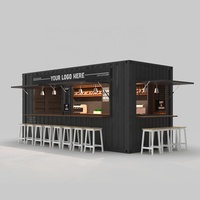 Prix d'un café en conteneur préfabriqué, conteneur de 20 pieds, conteneur de 40 pieds, restaurant de luxe, café-bar en conteneur d'expédition pour kiosque de restauration rapide