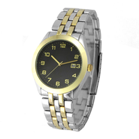 Montre à quartz pour homme en acier inoxydable de luxe, or rose, 40 mm, avec breloque, best-seller