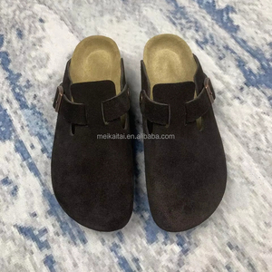 Smmy Guangdong – Sabots Boston importés pour hommes et femmes, en cuir véritable, semelle extérieure en EVA, semelle souple, chaussures plates à enfiler pour l'été - Product Image 2