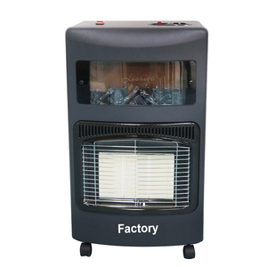 Écran de flamme 2 en 1 chauffage intérieur à <span class=keywords><strong>gaz</strong></span> et électrique pour salon intérieur infrarouge de haute qualité 5400W avec ventilateur Mobile avec roue - Product Image 2