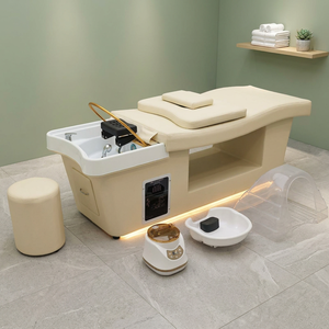 Lit de lavage capillaire haut de gamme avec circulation d'eau et inhalation de vapeur pour la santé et les soins capillaires, lit de beauté pour salon de beauté - Product Image 2