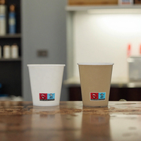 Gobelet en papier jetable à paroi simple, isolé et épaissi, pour boissons chaudes, boissons énergisantes, thé Boba - Biodégradable, avec logo personnalisé