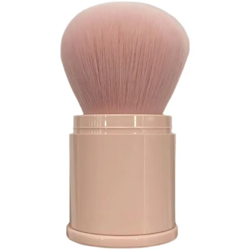 A large mushroom head powder brush with cover Soft hair makeup setting portable telescopic powder blusher brush