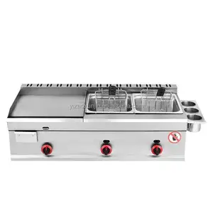 40cm deep fried fryer grill combination kitchen equipment