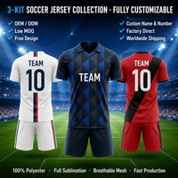 Ensemble de vêtements de sport personnalisés directement de l'usine, collection professionnelle de maillots de football par sublimation pour les propriétaires de marques