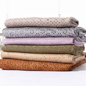 Tissu suédé perlé 100 en cuir Polyester, motif de trous personnalisés