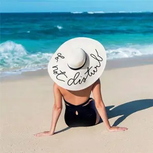 Kỳ nghỉ tùy chỉnh rộng vành Bohemian người phụ nữ thời trang mùa hè bãi biển mặt trời hat
