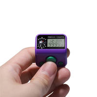 Contador Digital Islámico de Dedo con Brújula Electrónica LED, Contador Tasbih LCD de 5 Dígitos Reajustable, Anillos Inteligentes para Oración