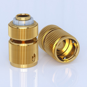 Conector de agua de conexión rápida de cobre Guoma Ruixiang de 12 mm tipo bloqueo para manguera de jardín y pistola de agua - Product Image 1