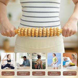Holztherapie-Roller Massagestab <span class=keywords><strong>Cellulite</strong></span>-Schlankheitsroller Massagegerät Lymphdrainage Körperformung Trigger-Stick - Product Image 6