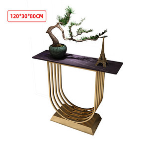 <span class=keywords><strong>Table</strong></span> d'entrée en <span class=keywords><strong>fer</strong></span> <span class=keywords><strong>forgé</strong></span> moderne, <span class=keywords><strong>console</strong></span> minimaliste de luxe légère, décoration du salon, en marbre, - Product Image 6