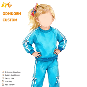 Set di <span class=keywords><strong>Abbigliamento</strong></span> alla Moda per Ragazze in Seta di Latte Ecologica, Manica Lunga con Stampa, Colore Viola - Product Image 5