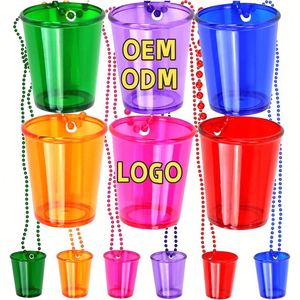Verres à shot créatifs avec logo personnalisé sur chaîne de perles, accessoires de jeu personnalisés, fournitures pour fêtes d'Halloween et d'anniversaire - Product Image 1