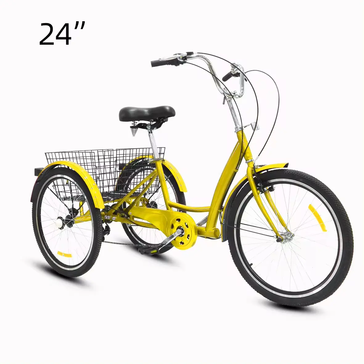 Venta caliente de fabricante al por mayor, triciclo de carga personalizado para ancianos, llanta de rueda de aleación, bicicleta triciclo con carga pesada