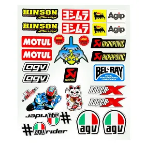 Hot Sale Custom Adhesive Logo Outdoor Racing UV Resistant Waterproof 3M Pvc Car Sticker Sheet