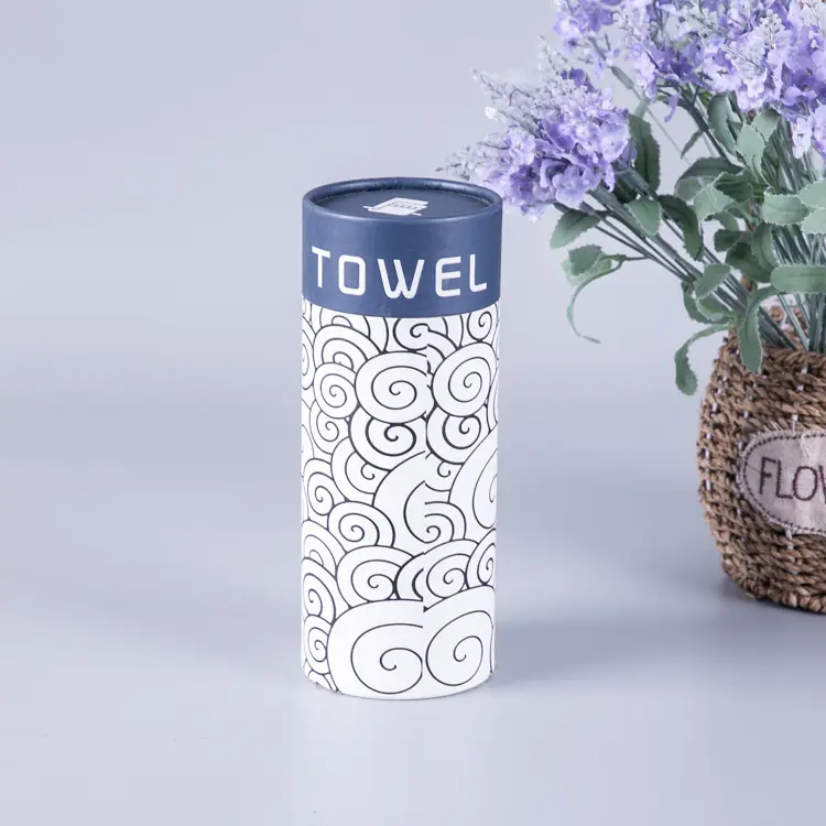 Kunden spezifischer Druck Biologisch abbaubarer Zylinder Papier Pappe Premium Tee Kanister Taschen Geschenk Tube Box Verpackung für lose Tee-Paket