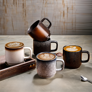 Taza Moderna de Cerámica para Té, Café o Agua, con Tapa, Cuchara y Asa, 275 ml, Taza de Porcelana Ecológica, Apta para Microondas, para Restaurante - Product Image 2
