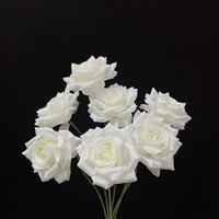 Centro de Mesa de Flores Artificiales de Seda Realistas Blancas Hechas a Mano, Arreglo Floral Colgante para Techo para Salón de Bodas de Hotel