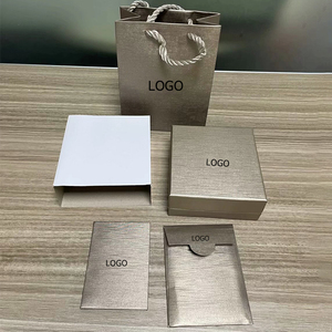 Custom Jewelry Packaging <b>Box</b> Set with Logo Print Dustproof Paper Case and <b>Gift</b> Bag for Storage and Presentation - Product Image 4