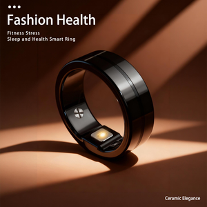 خاتم ذكي رقمي للمسلمين من الدرجة الطبية، الأكثر مبيعًا، للذكر والصلاة والعد، مصنوع من الفولاذ المقاوم للصدأ مع شاشة OLED - Product Image 1