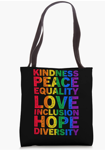 Sac fourre-tout personnalisé avec impression arc-en-ciel, fierté gay, transgenre, LGBT, amour, fierté, allié - Product Image 3