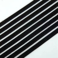 Bande élastique orthopédique personnalisée haut de gamme grande taille en soie de poisson noire et blanche pour vêtements, sangles élastiques en fil de poisson