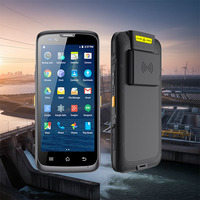 Lecteur RFID et scanner de codes-barres compatible PDA avec prise en charge du téléphone Android, lecteur de cartes RFID UHF 5m, scanner 1D 2D, PDA pour la chaîne d'approvisionnement