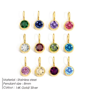eManco Dropshipping: Set de Dijes de Acero Inoxidable con Piedras de Nacimiento, Venta Directa de Fábrica, Envío en 48 Horas, Joyería de Horóscopos - Product Image 5