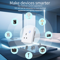 Prise murale intelligente avec minuterie, en cuivre, AC 100-240V, norme britannique, contrôlée à distance par Tuya WiFi/Zigbee