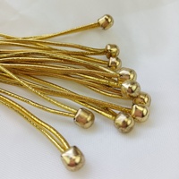 Cordon élastique métallique haute résistance avec embout en boule métallique pour l'étiquetage des vêtements et l'artisanat décoratif