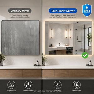 <span class=keywords><strong>Espejo</strong></span> de Baño Inteligente LED con Pantalla Táctil Retroiluminada para Proyectos Hoteleros, con Indicador de Fecha y Hora, Resistente al Agua IP44, Sensor de Movimiento Humano - Product Image 6