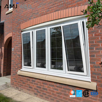 Ventana Abatible y Giratoria de Ahorro Energético, Triple Acristalamiento con Aislamiento de Gas Argón, Ventanas de Vidrio para Climas Fríos de Canadá