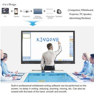 <span class=keywords><strong>KINGONE</strong></span> OEM กระดานไวท์บอร์ดดิจิทัล 4K ขนาด 65 นิ้ว หน้าจอสัมผัสแบบมัลติทัช สำหรับห้องเรียนและการประชุม - Product Image 2