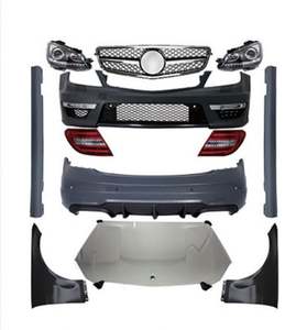 Kit carrosserie C63 AMG pour Mercedes Benz Classe C W204 2008-2011, mise à niveau de la carrosserie pour Mercedes Benz Classe C W204 2008-2011 - Product Image 1