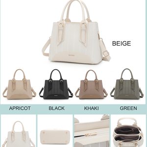 Sac fourre-tout en <span class=keywords><strong>cuir</strong></span> PU pour femmes avec fermeture à glissière, bandoulière réglable, grande capacité pour un usage quotidien - Product Image 6