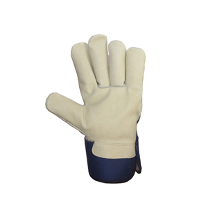 Heavy Duty Blue Baron Sherpa Forrado Guante de trabajo de invierno Guantes de cuero de vaca Grano frío Guantes de trabajo sin dedos Protección de las manos - Product Image 4