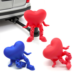 Cubierta de Plástico para Gancho de Remolque en Forma de Corazón, 50 Lb de Carga Máxima, Protector de Gancho de Remolque, Color Rojo y Azul, para Enganche de Remolque de Automóvil - Product Image 2
