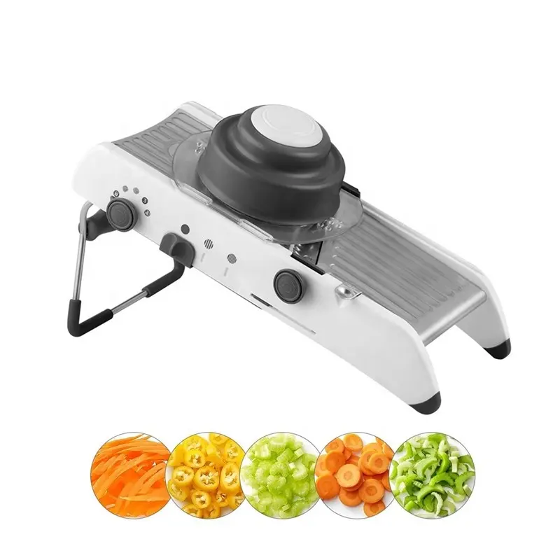 ステンレス鋼キッチンアクセサリー2020アイテムガジェット手動調整可能な果物と野菜マンドリンダイサーチョッパーカッタースライサー
