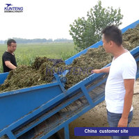 Industriële droogmachine voor citroengras, palmbladeren, zeewier, hooi, stro, gras en met gaasbandtransportband