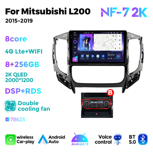 NaviFly NF nuovissimo lettore di autoradio Android touch screen per mitMitsubishi <span class=keywords><strong>L200</strong></span> 2015-2019 di controllo vocale Android <span class=keywords><strong>auto</strong></span> - Product Image 4