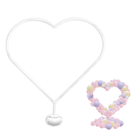 Arche de colonne de ballons avec base en forme de cœur, kit de présentation pour décoration de fond de fête de mariage ou d'anniversaire
