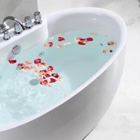 Baignoire de massage de luxe intérieure blanche autoportante salle de bain Air Hydro Jet Whirlpool acrylique Spa baignoire avec robinet de douche
